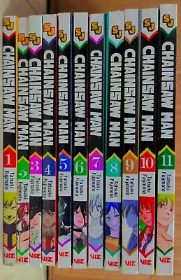 Chainsaw Man Manga English Comic Volume 1-11 Full Complete Set Free Shipping. • $48.99