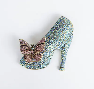 $50 • Buy Heidi Daus If The Shoe Fits Glass Slipper Pin The Cinderella Collection