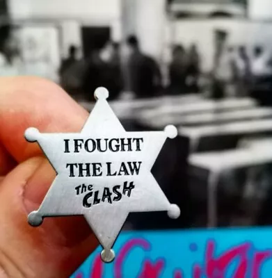 The Clash I FOUGHT THE LAW Pin Badge Paul Simonon Punk Rock Joe Strummer Jones • £3.99