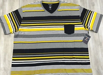 $14.99 • Buy Knockout Men's V-neck T-shirt Big Size Man 224 Black/Yellow