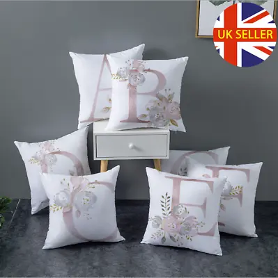 £3.19 • Buy New A-Z LETTER POLYESTER CUSHION COVER PILLOW CASE WAIST THROW HOME SOFA DECOR