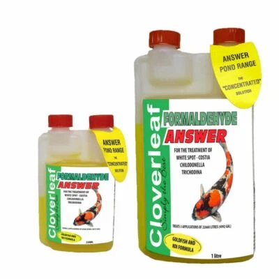£18.95 • Buy Cloverleaf Formaldehyde Answer Parasite Fish Pond Treatment Water Koi White Spot
