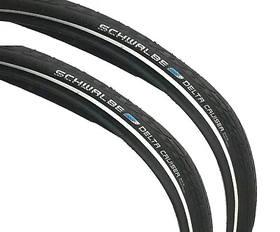 2 X Schwalbe DELTA CRUISER Bicycle Road Bike 700Cx 32C Tyres Puncture Protection • $69.99