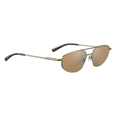 Serengeti Men's Marlon Polarized Rectangular Sunglasses Matte Light Gold • $114