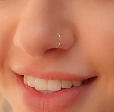 925 Sterling Silver Thin Nose Ring Hoop Small 6mm 8mm With Ball Gold • $3.90