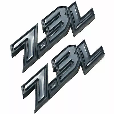 2pcs New 7.3L Emblems 3D Side Badge Nameplate Logo OEM Size Black • $17.84