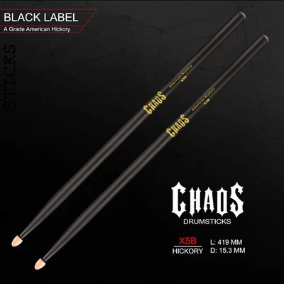 $24 • Buy Chaos X5b Black & Gold Drumsticks  Drum Sticks