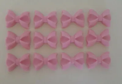 12 Handmade 100% Edible Bow Cake Cupcake Toppers *can Be Made In Any Colour* • £5.55