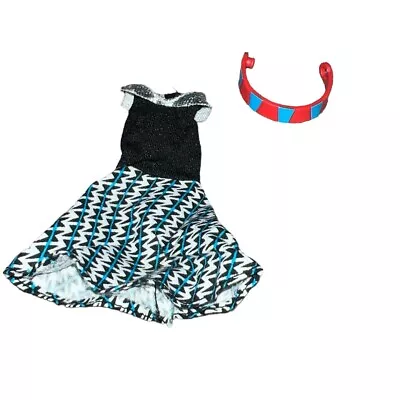 MONSTER HIGH ~ Frankie Stein Home Ick Dress With Red Blue Belt • $9