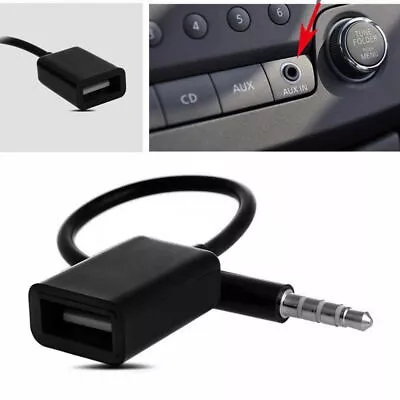 3.5mm Male AUX Audio Plug Jack To USB 2.0 Female Car Converter Adapter Cable Kit • $2.38