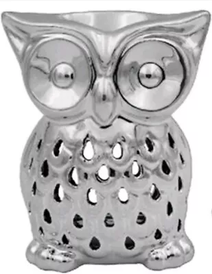 £11.50 • Buy Wax Melt Warmer Oil Burner Desire Aroma Owl Silver Electric Plug-in New & Boxed