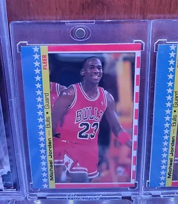 1987 Fleer Basketball Sticker #2 Michael Jordan Chicago Bulls HOF • $99.99