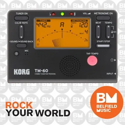 Korg TM60 Combo Tuner Metronome Black TM-60 • $59.99