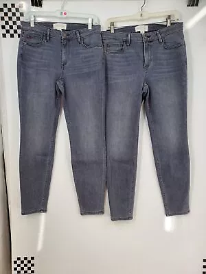Lot Of 2 Lafayette 148 New York Women's Mercer Blue Denim Skinny Jeans Size 29 • $15.99
