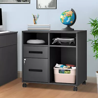 TAUS 5 Drawers File Cabinet Storage Cabinets W/Wheels Filing Cabinets Office • $170.09