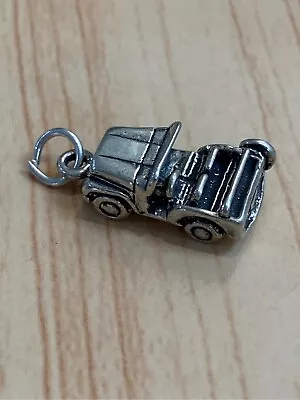 Military Vehicle Sterling Silver Jewelry Charm  • $41