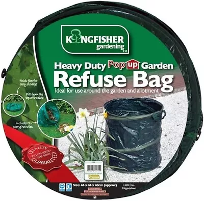 Kingfisher Heavy Duty Pop Up Garden Refuse Bag - Black  New • £10.59