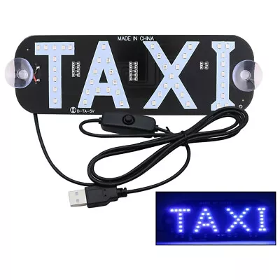Car Taxi Cab Indicator Lamp Windscreen Sign Windshield LED Light Lamp USB Cable • $7.49