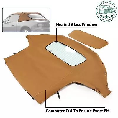 New Heated Glass Window & Soft Top For Mazda Miata 1990-2005 Convertible Tan • $141