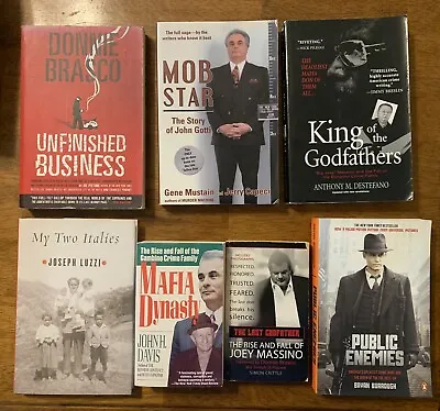 Lot Of 7 Mafia Mob Gangsters Books - John Gotti Brasco Massino • $14.95