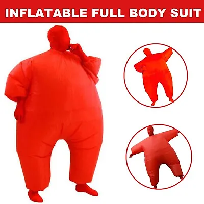 Fan Operated Inflatable Fancy Chub Fat Masked Suit Dress Blow Up Party Costume • $43.99