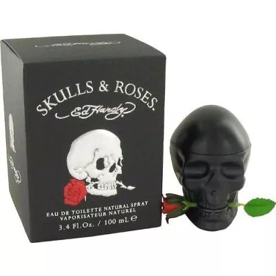 Ed Hardy Skulls & Roses By Christian Audigier 3.4 Oz Cologne For Men New In Box • $25.16