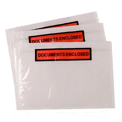 Document Enclosed Wallets Pouch A7 A6 A5 Printed & Plain Self Adhesive • £1.99