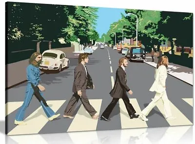 £11.99 • Buy Panther Print The Beatles Abbey Road 8 Bit Canvas Wall Art Picture Print