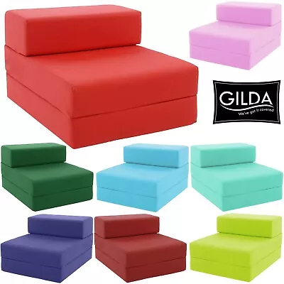 £39.99 • Buy Cotton Chair Bed Fold Out Futon Single Guest Folding Mattress Sofa Bed Chairbed