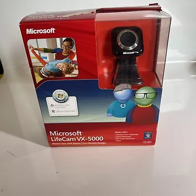 Microsoft LifeCam VX-5000 Web Cam PERFECT For Zoom Meetings Mac & PC New In Box • $38.88