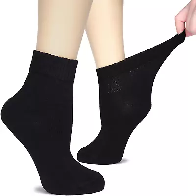 Hugh Ugoli Women's Ankle Socks For Swollen Legs 3 Or 6 Pairs Size: 6-9/10-12 • $14.98