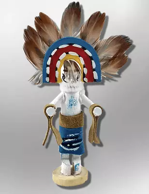Navajo Handmade Painted Aspen Wood 3'' Inch Rainbow Kachina Doll • $19.99