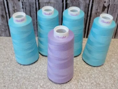 Maxi-Lock Lot Of 5 Serger Thread 3000 Yards Polyester 1 Orchid 4 Queens... • $14.99