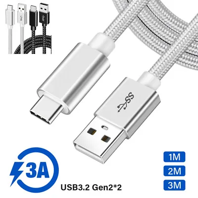 USB A To USB C Cable Type C Fast Charge Charger Cord Data Transfer 60W 1m 2m 3m • $4.76