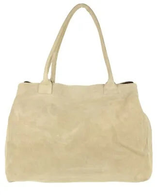 Genuine Expandable Italian Suede Leather Shoulder Bag Real Leather Handbag • £32.49