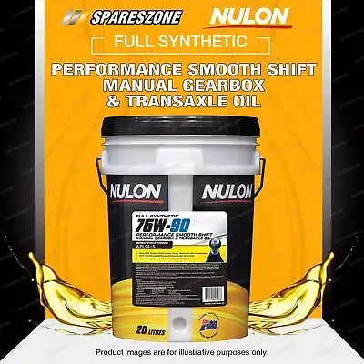 Nulon Full Synthetic 75W-90 Smooth Shift Manual Gearbox Transaxle Oil (20L) • $348.99