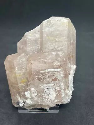 Water Etched Pink Morganite Specimen With 4 Clusters And Cleavelandite • $988.46