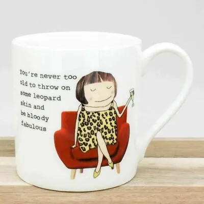 Bloody Fabulous Mug Rosie Made A Thing Leopard Print McLaggan Bone China Cup • £16.50
