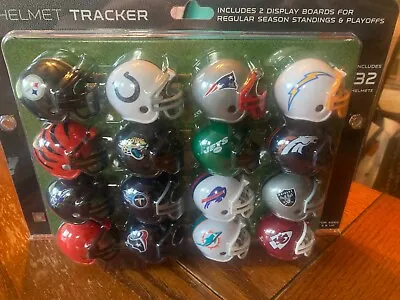 Lot Of 32 Riddle Pocket Size Mini NFL Plastic Football Helmets With Case • $29.99