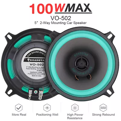 1x 5  Universal Car Coaxial Speakers Full Range Frequency HiFi Coaxial Speaker • $14.80