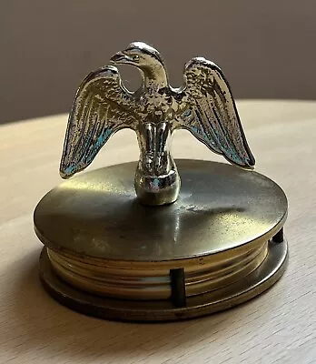 Vintage Magnifying Glass Eagle Finial Brass Swivel Design Desk Top Collectible  • $27.99