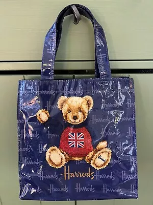 Harrods London Union Jack Jacob Bear Top Handle Shopper Tote Bag • $40