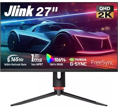 $189.99 • Buy Gaming Monitor - Jlink 27  165Hz 1Ms 1440P QHD (2560X1440) 106% Srgb Computer Mo