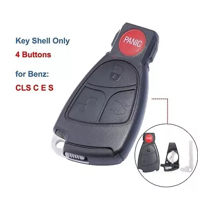 Remote Car Key Shell  Cover 4 Buttons For Mercedes Benz C230 C280 C43 AMG CL500 • $45.20