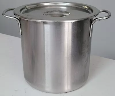 Vintage Vollrath 8Qt Stainless Steel Stock Pot With Lid Made In USA 9” X 8.5” • $64.99