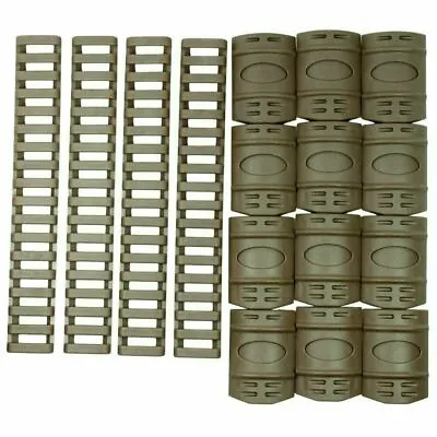 Tan Quad Rail Cover Set -  12 Pieces Snap On Covers + 4 Pieces 7  Ladder Covers • $8.50