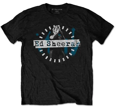 Ed Sheeran Dashed Stage Photo Black T-Shirt  OFFICIAL • £14.99