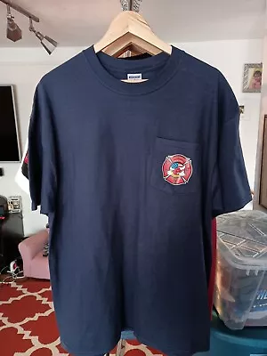 Vintage Official Fire Fighters EMS Macon District Volunteer T Size XL  • $40