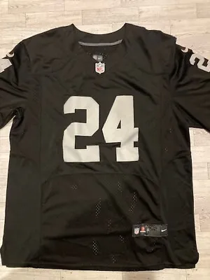 Nike On Field NFL Raiders Marshawn Lynch #24 Stitched Vintage Jersey Size 52 • $125