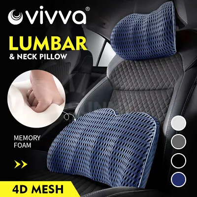 $19.88 • Buy VIVVA Memory Foam Lumbar Back Pillow Cushion Chair Support Home Car Office Seat